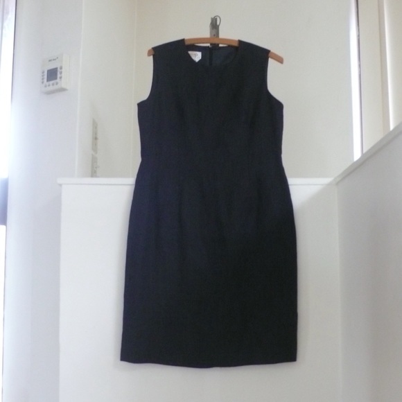 NWT Talbots Black Linen Sheath Dress best back for work - Picture 1 of 7